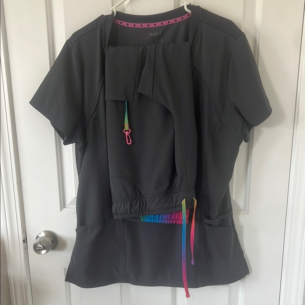 Pewter HeartSoul Scrub Set L Top XL bottoms